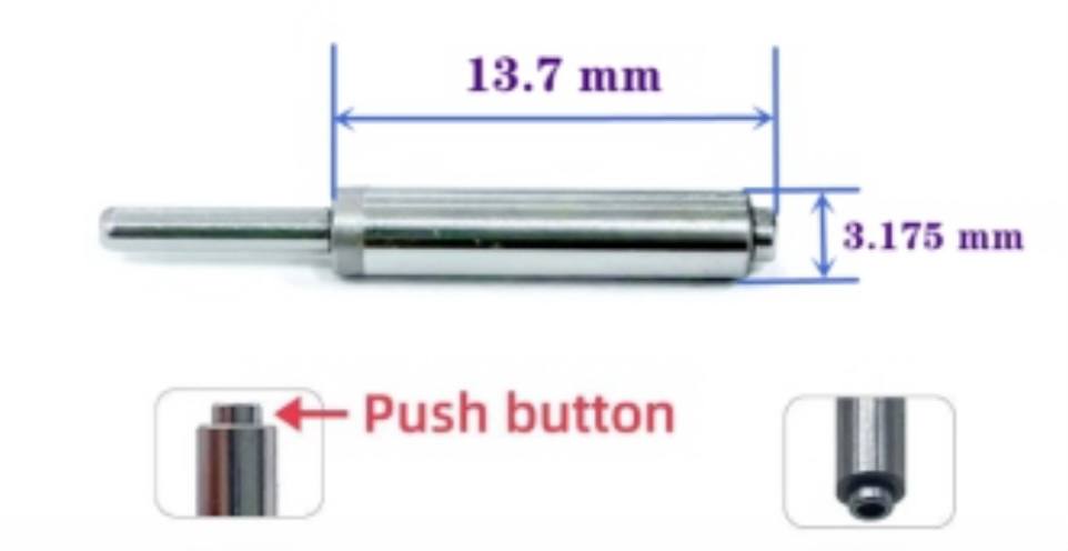 Dental push button turbine shaft or turbine bur (three systems) شفت توربین پوش باتن دندانپزشکی یا فرزگیر توربین ( سه نظام )
