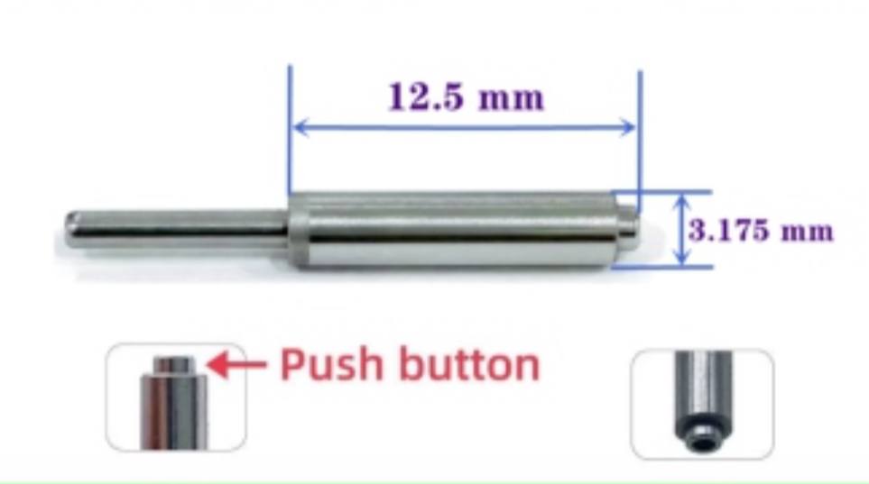 Dental push button turbine shaft شفت توربین دکمهای (فرز توربینی)
