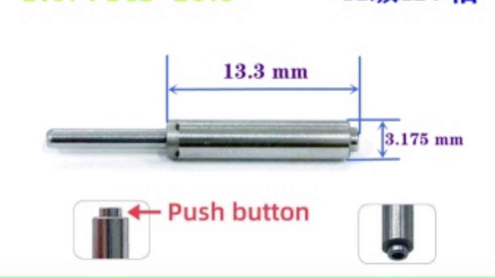 Push-button turbine shaft (turbine milling cutter) شفت توربین پوش باتن (فرزگیر توربینی)